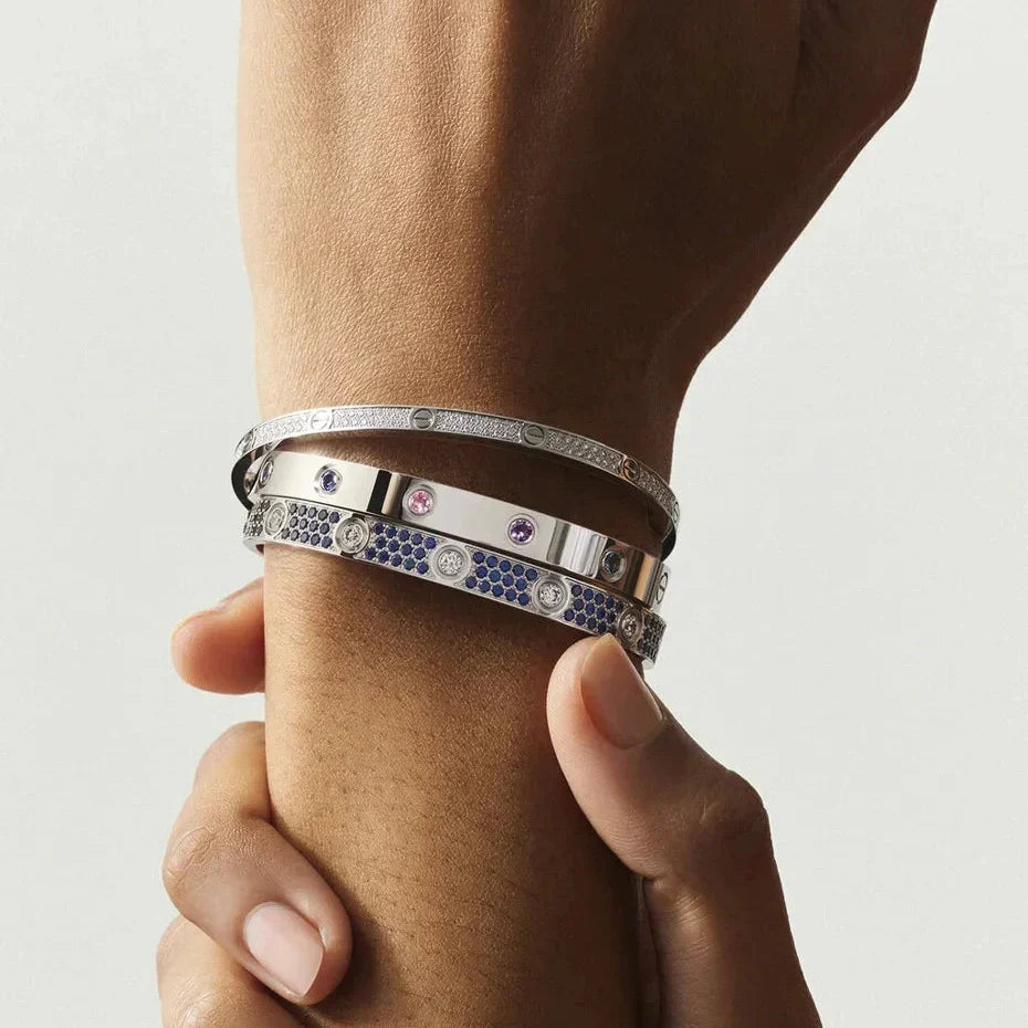 [AM]CLASSIC 6.1MM LOVE BRACELET 10-DIAMOND MULTICOLOR