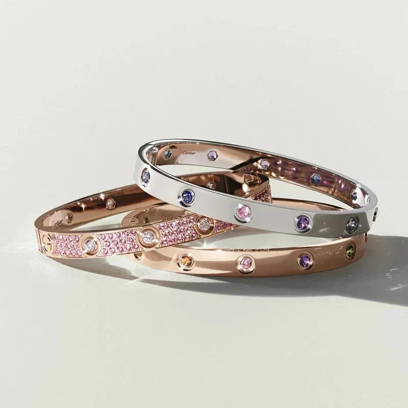 [AM]CLASSIC 6.1MM LOVE BRACELET 10-DIAMOND MULTICOLOR