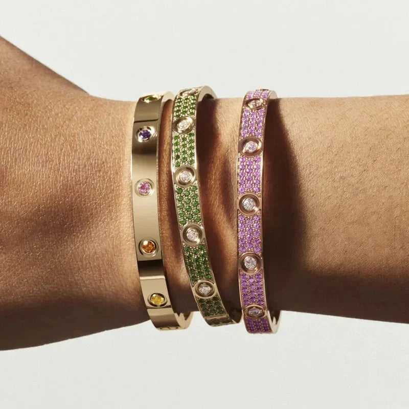 [AM]CLASSIC 6.1MM LOVE BRACELET 10-DIAMOND MULTICOLOR