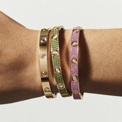 [AM]CLASSIC 6.1MM LOVE BRACELET 10-DIAMOND MULTICOLOR