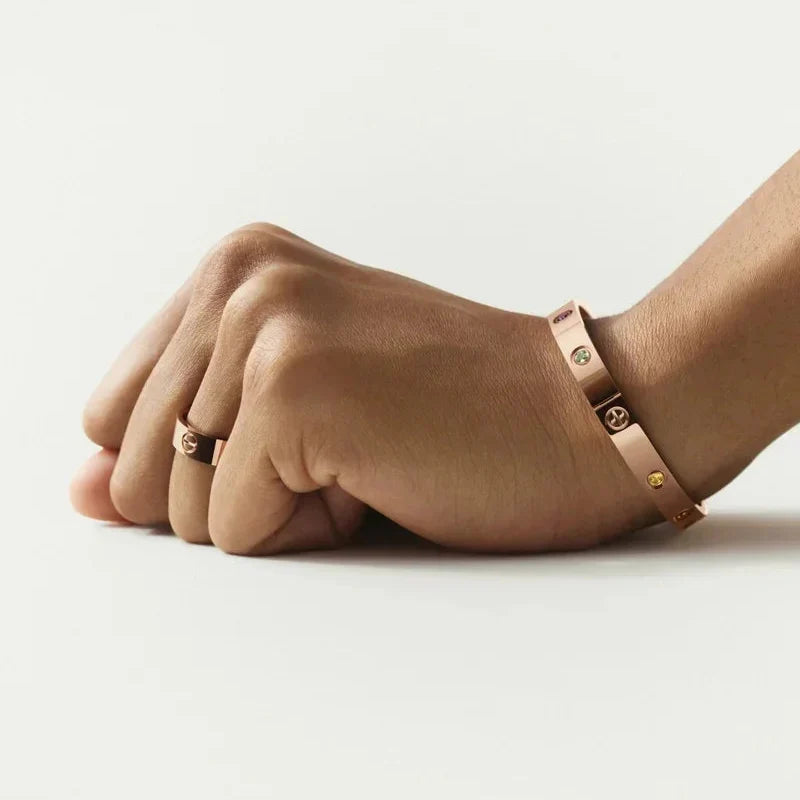[AM]CLASSIC 6.1MM LOVE BRACELET 10-DIAMOND MULTICOLOR