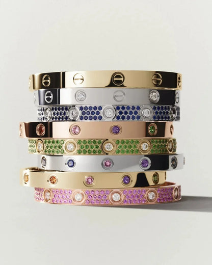 [AM]CLASSIC 6.1MM LOVE BRACELET 10-DIAMOND FULL PAVÉ