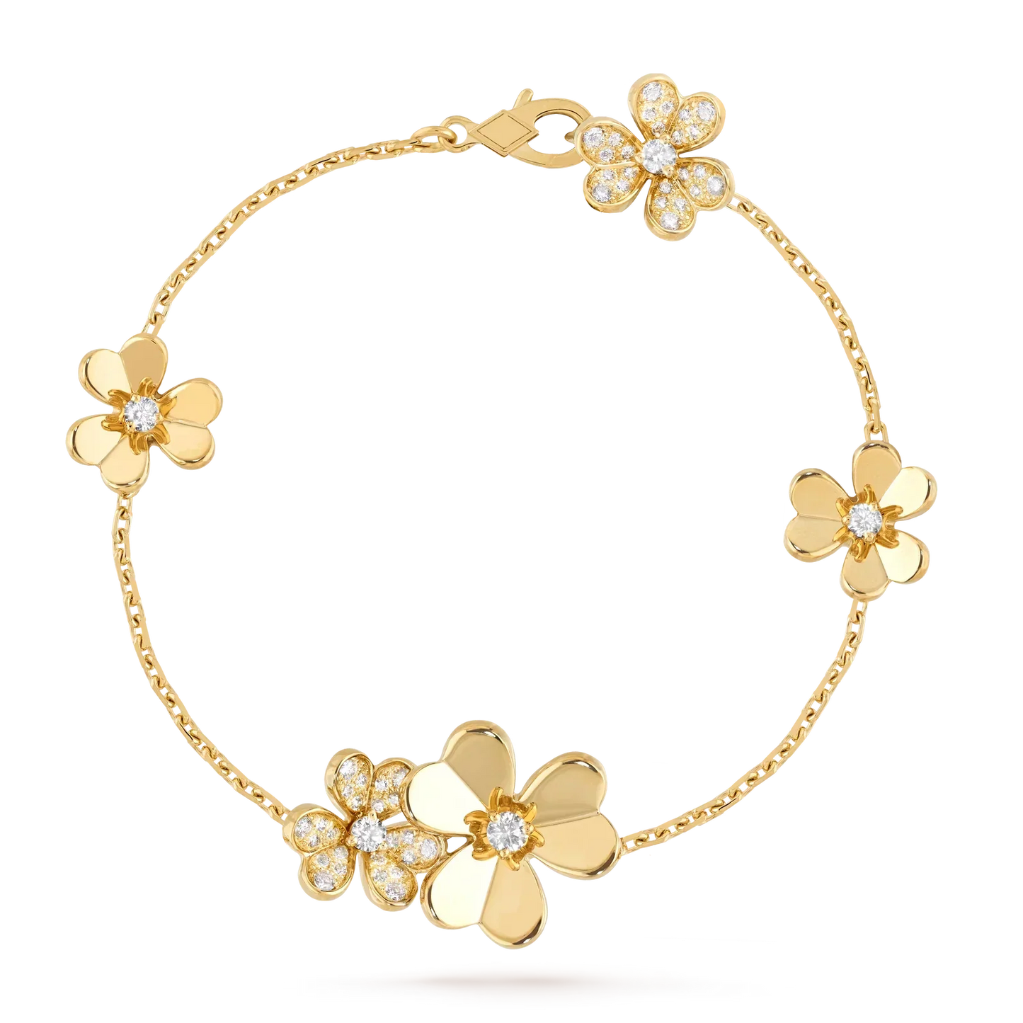 [AM]LUMINOUS BLOSSOM 5-MOTIF CHARM BRACELET