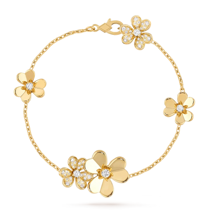 [AM]LUMINOUS BLOSSOM 5-MOTIF CHARM BRACELET