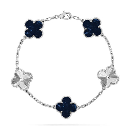[AM]LUCKY CLOVER 5-MOTIF BRACELET - PIETERSITE COLLECTION
