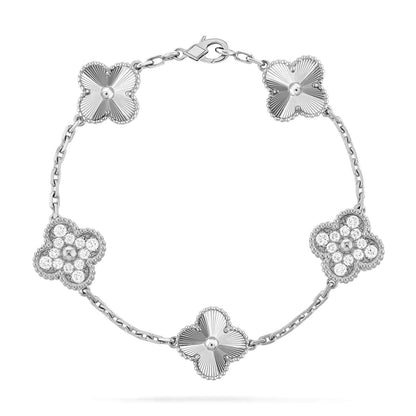 [AM]LUCKY CLOVER 5-MOTIF BRACELET - LASER COLLECTION