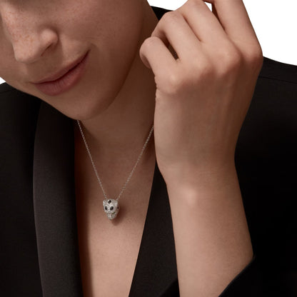 [AM]LEOPARD HEAD FULL PAVÉ DIAMOND PENDANT NECKLACE