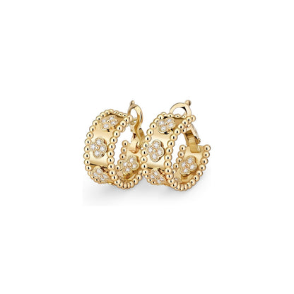[AM]KALEIDOSCOPE CLOVER HOOP EARRINGS