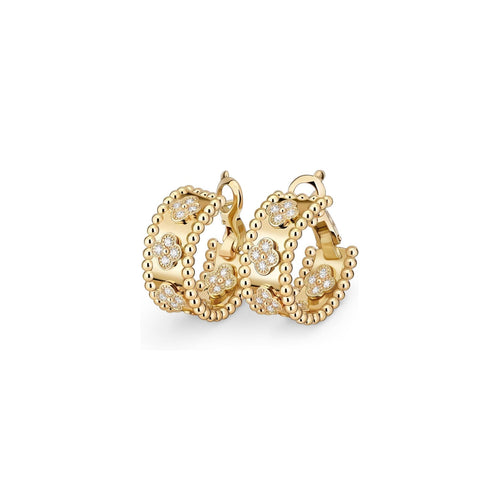 [AM]KALEIDOSCOPE CLOVER HOOP EARRINGS