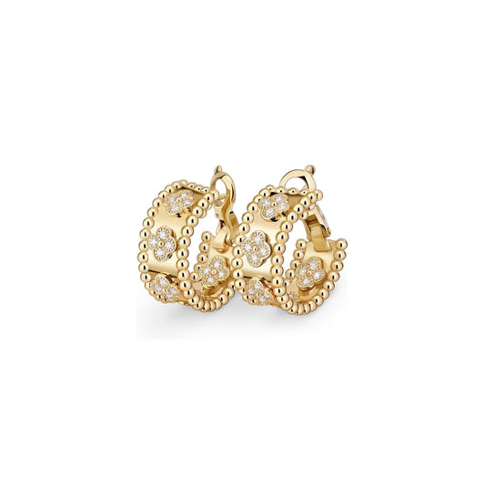[AM]KALEIDOSCOPE CLOVER HOOP EARRINGS