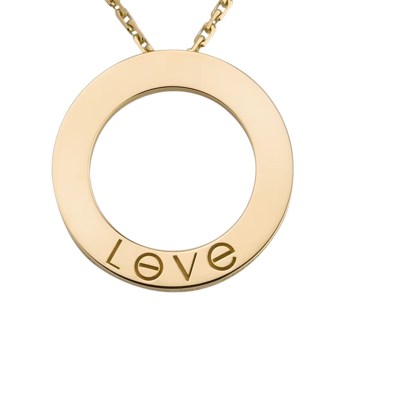 [AM]LOVE LARGE CIRCULAR PENDANT NECKLACE