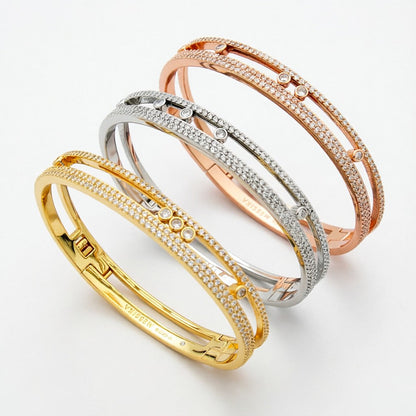 [AM]MOVE ROMANE PAVÉ DIAMOND BANGLE BRACELET
