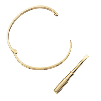 [AM]CLASSIC 6.1MM LOVE SINGLE-SCREW CLOSURE BANGLE - 4-DIAMOND