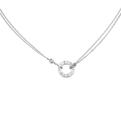 [AM]LOVE CIRCULAR PENDANT 2-DIAMOND NECKLACE