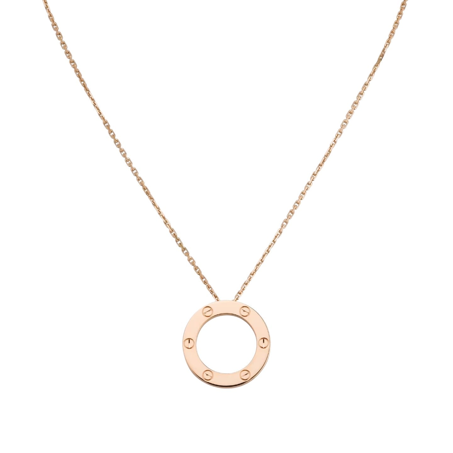 [AM]LOVE LARGE CIRCULAR PENDANT NECKLACE