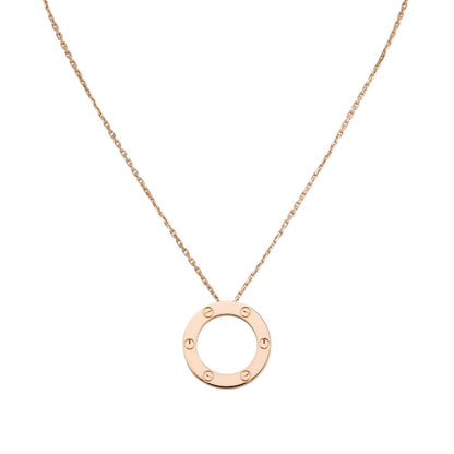 [AM]LOVE LARGE CIRCULAR PENDANT NECKLACE