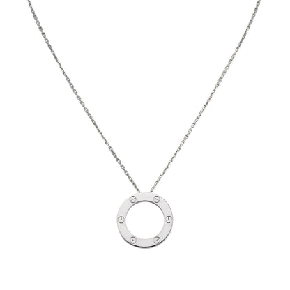 [AM]LOVE LARGE CIRCULAR PENDANT NECKLACE