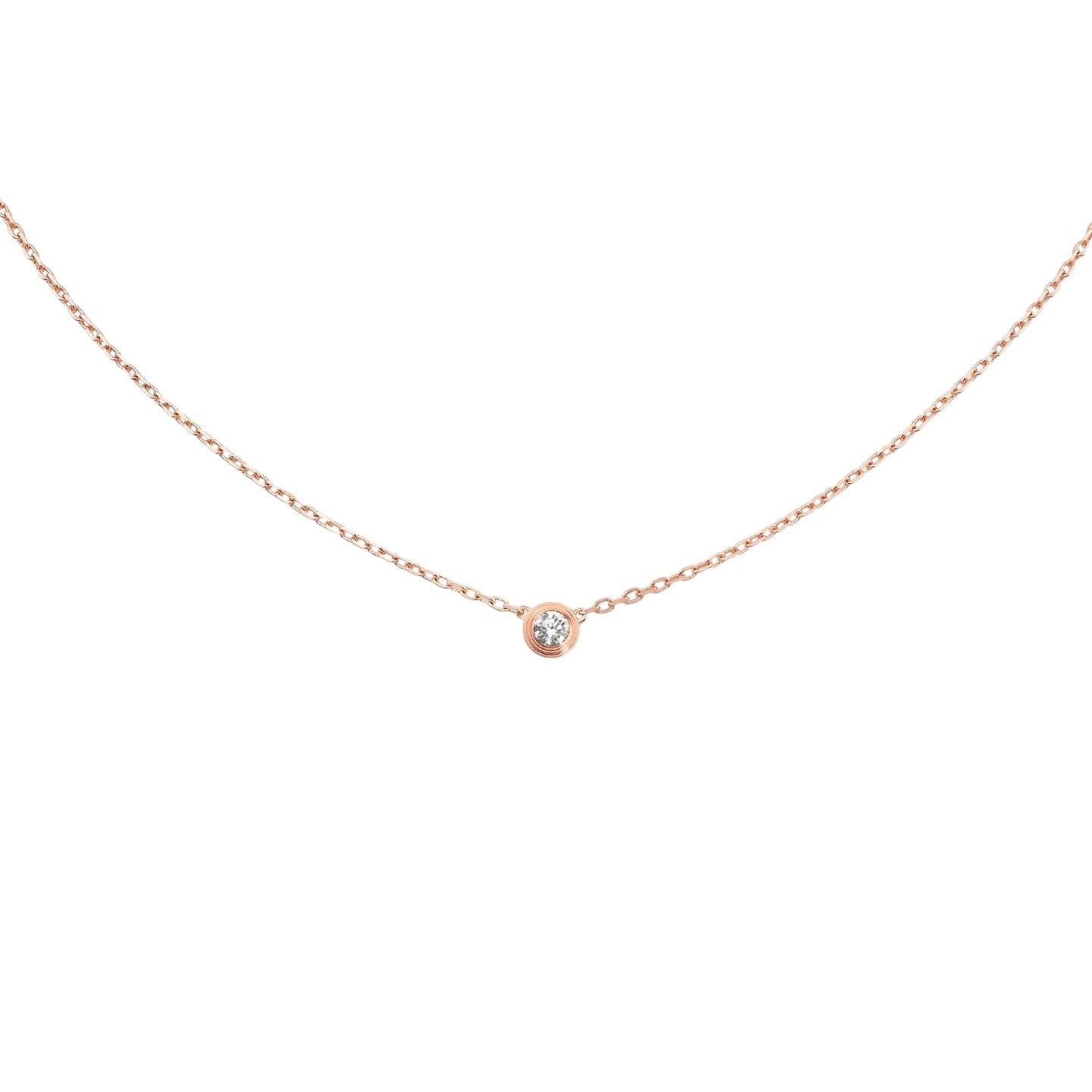 [AM]LOVE SCREW PENDANT SINGLE DIAMOND NECKLACE
