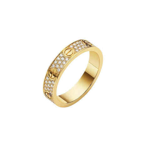 [AM]LOVE 4MM PAVÉ DIAMOND RING