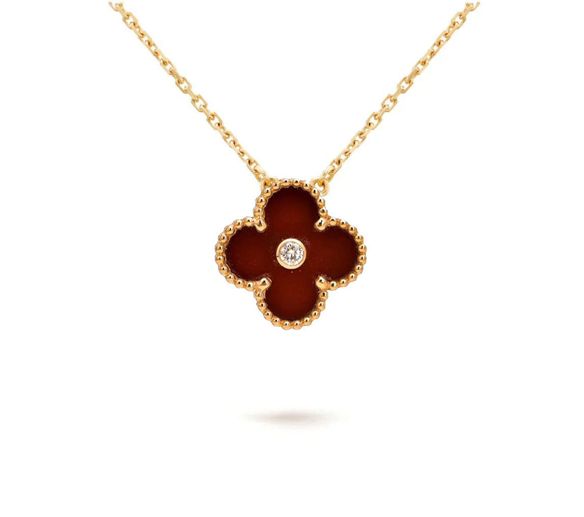 [AM]LIMITED EDITION CHRISTMAS CLOVER FLOWER NECKLACE - 15MM ANNUAL COLLECTIBLE PENDANT