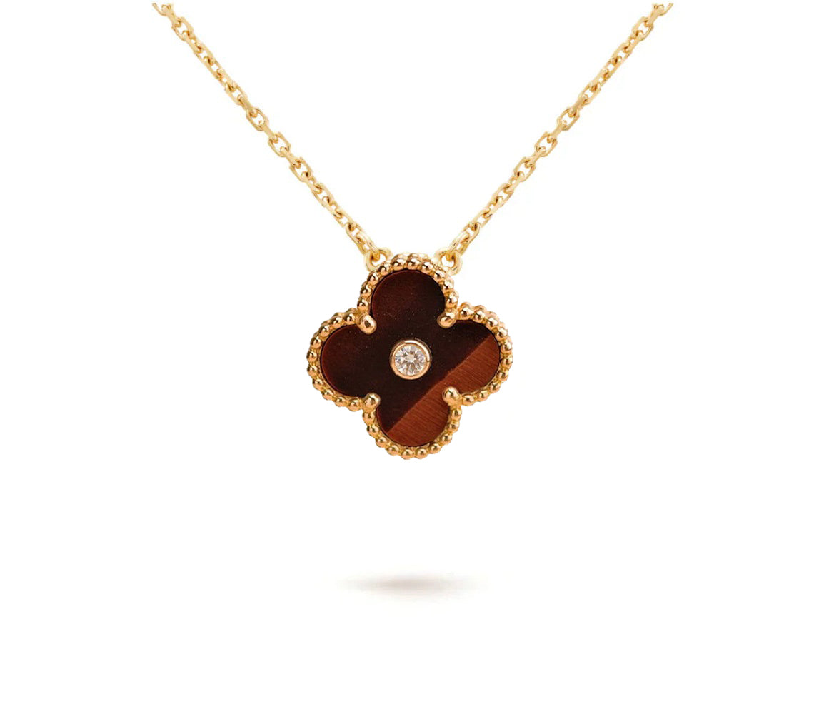 [AM]LIMITED EDITION CHRISTMAS CLOVER FLOWER NECKLACE - 15MM ANNUAL COLLECTIBLE PENDANT