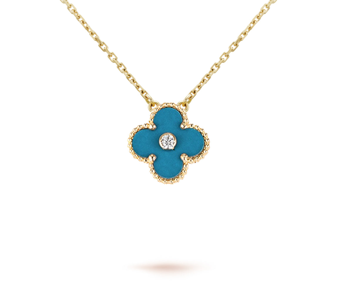 [AM]LIMITED EDITION CHRISTMAS CLOVER FLOWER NECKLACE - 15MM ANNUAL COLLECTIBLE PENDANT