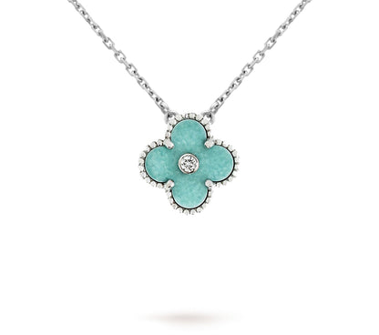 [AM]LIMITED EDITION CHRISTMAS CLOVER FLOWER NECKLACE - 15MM ANNUAL COLLECTIBLE PENDANT