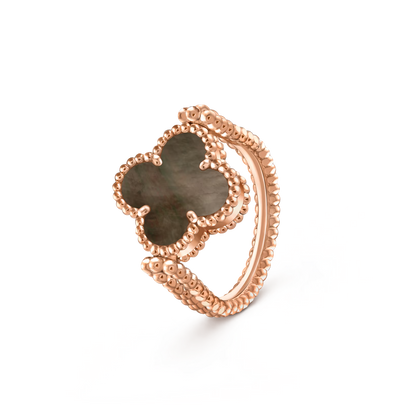 [AM]LUCKY CLOVER ROSE GOLD REVERSIBLE RING