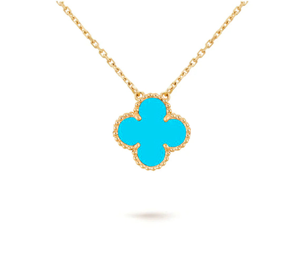 [AM]15MM CLOVER FLOWER PENDANT NECKLACE COLLECTION