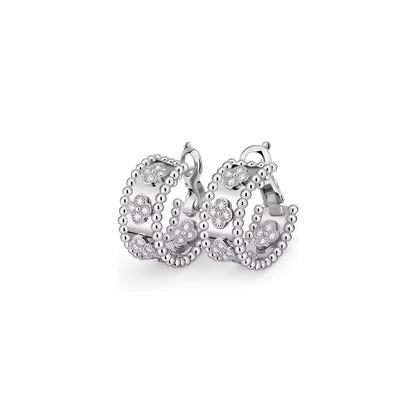 [AM]KALEIDOSCOPE CLOVER HOOP EARRINGS