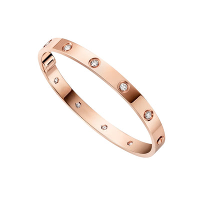 [AM]CLASSIC 6.1MM LOVE SINGLE-SCREW CLOSURE BANGLE - 10-DIAMOND