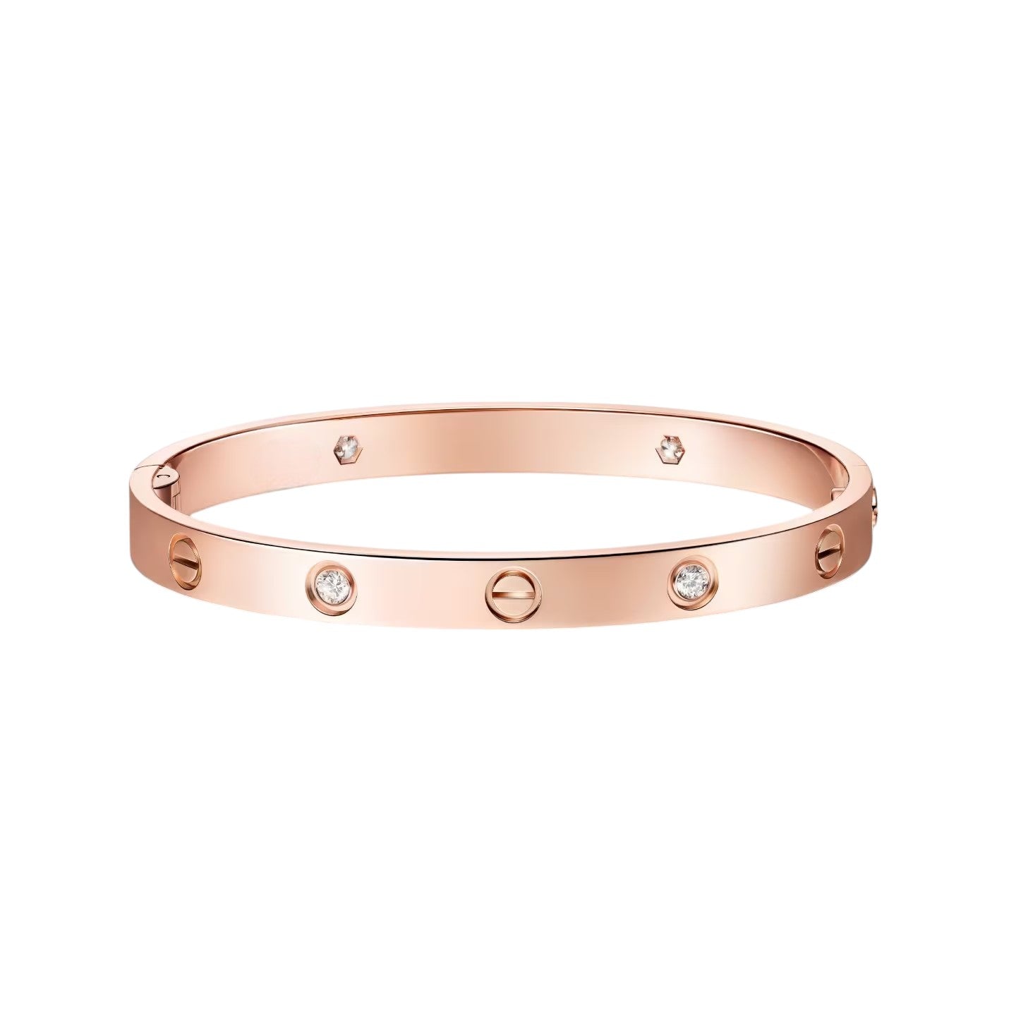 [AM]CLASSIC 6.1MM LOVE SINGLE-SCREW CLOSURE BANGLE - 4-DIAMOND