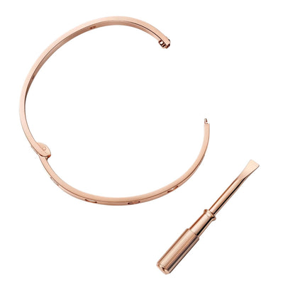 [AM]CLASSIC 6.1MM LOVE SINGLE-SCREW CLOSURE BANGLE - 4-DIAMOND