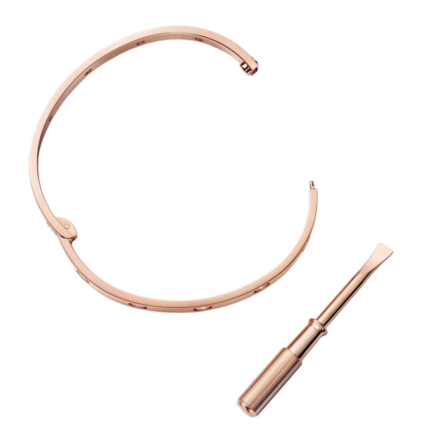 [AM]CLASSIC 6.1MM LOVE SINGLE-SCREW CLOSURE BANGLE - 10-DIAMOND
