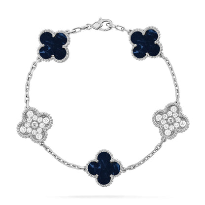 [AM]LUCKY CLOVER 5-MOTIF BRACELET - PIETERSITE COLLECTION