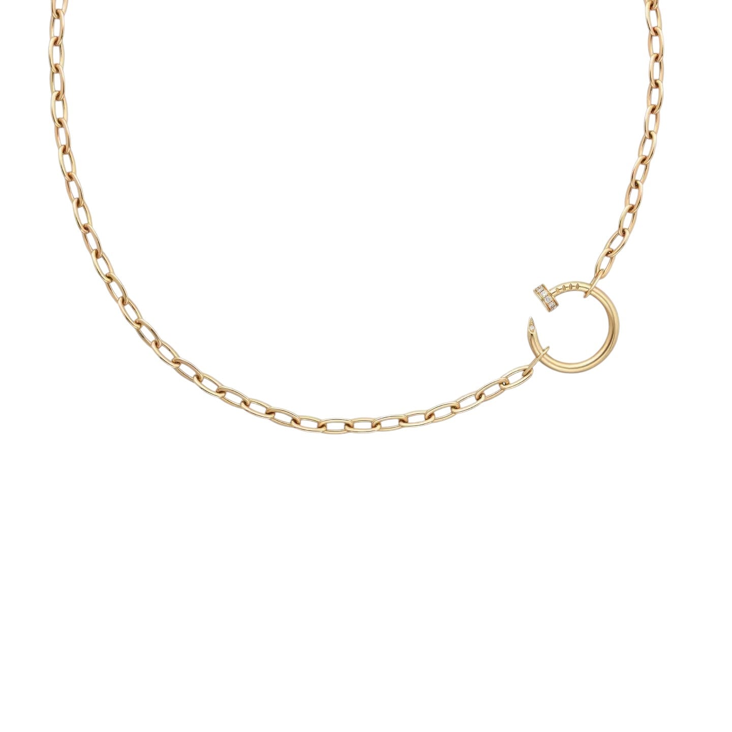 [AM]CLOU DIAMOND NAIL PENDANT NECKLACE