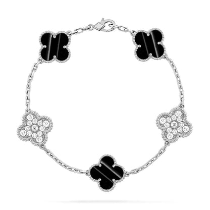 [AM]LUCKY CLOVER 5-MOTIF BRACELET - PULSE STONE COLLECTION