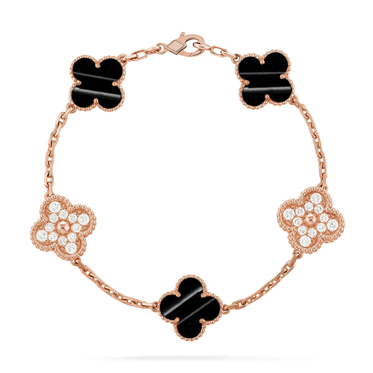 [AM]LUCKY CLOVER 5-MOTIF BRACELET - PULSE STONE COLLECTION