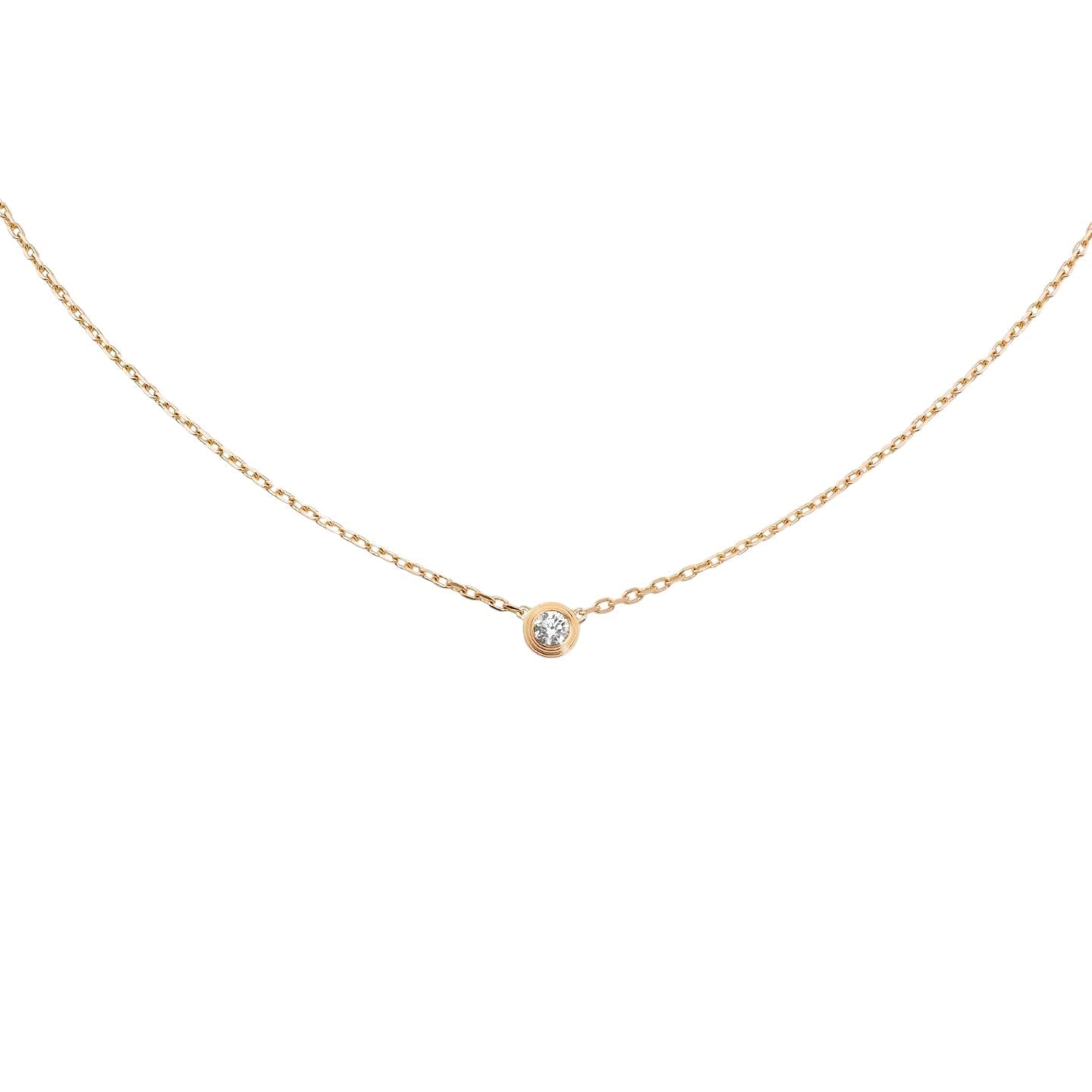 [AM]LOVE SCREW PENDANT SINGLE DIAMOND NECKLACE