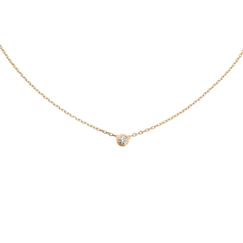 [AM]LOVE SCREW PENDANT SINGLE DIAMOND NECKLACE