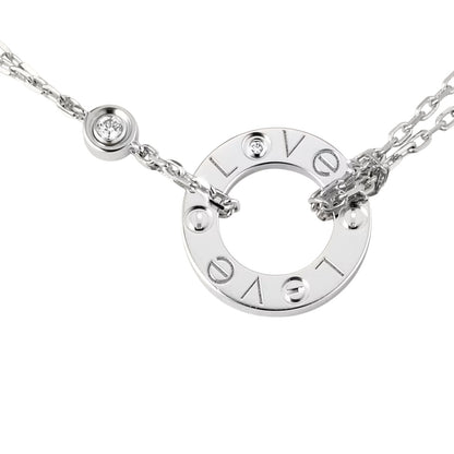 [AM]LOVE CIRCULAR PENDANT 2-DIAMOND NECKLACE
