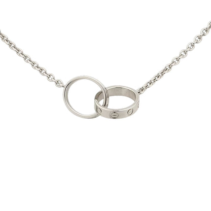 [AM]LOVE DOUBLE-RING INTERLOCKED NECKLACE