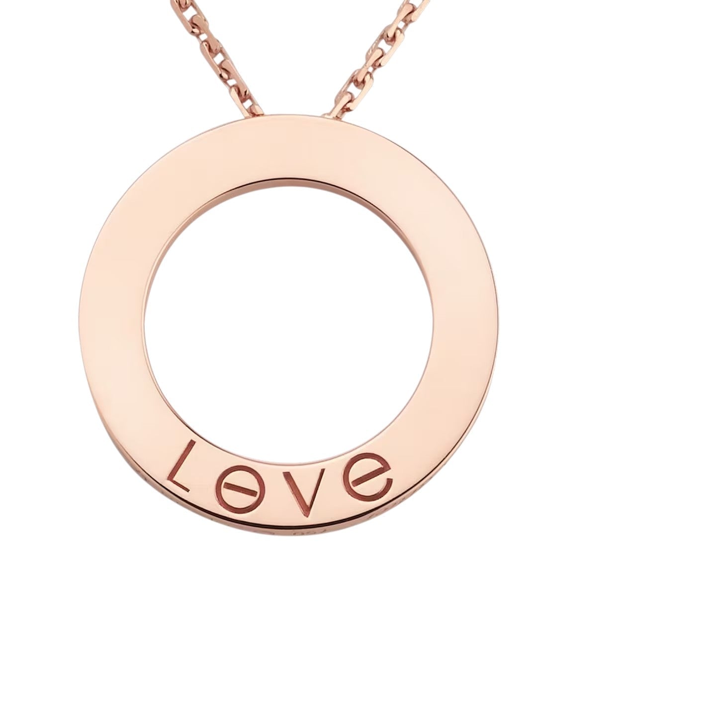 [AM]LOVE LARGE CIRCULAR PENDANT NECKLACE