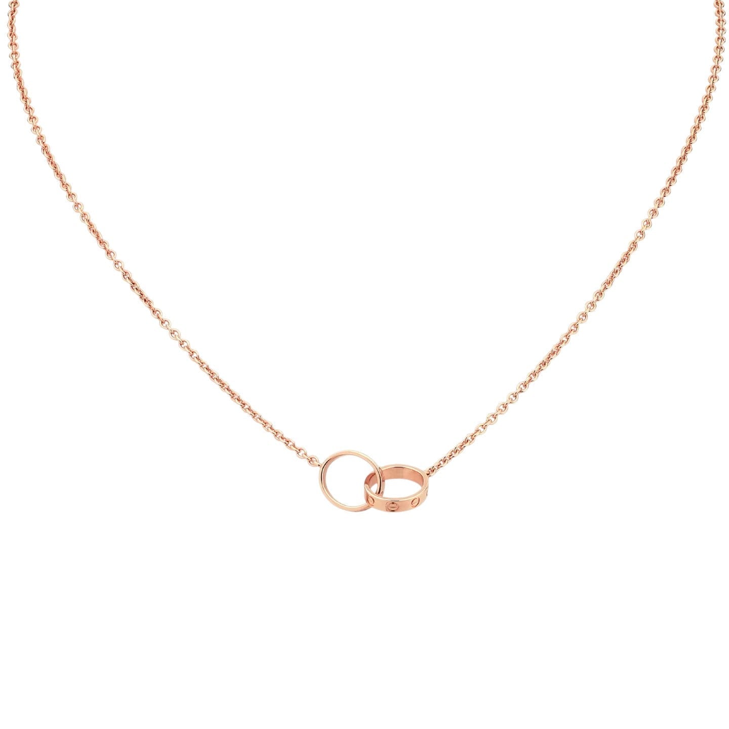 [AM]LOVE DOUBLE-RING PENDANT NECKLACE