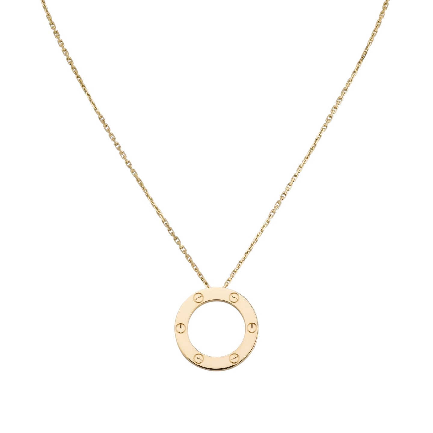 [AM]LOVE LARGE CIRCULAR PENDANT NECKLACE