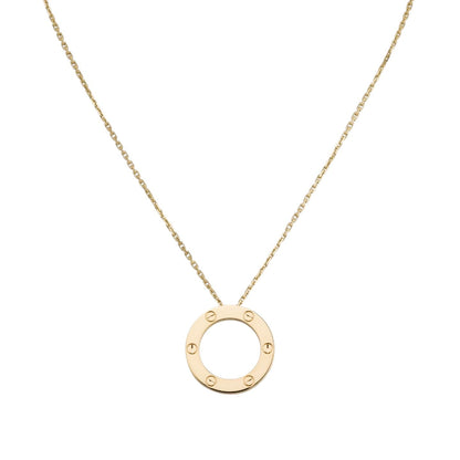 [AM]LOVE LARGE CIRCULAR PENDANT NECKLACE