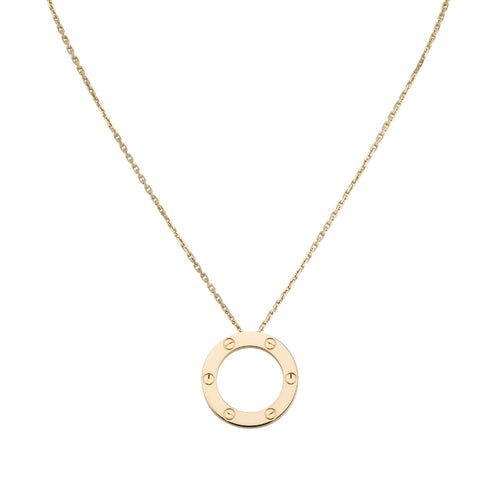 [AM]LOVE LARGE CIRCULAR PENDANT NECKLACE