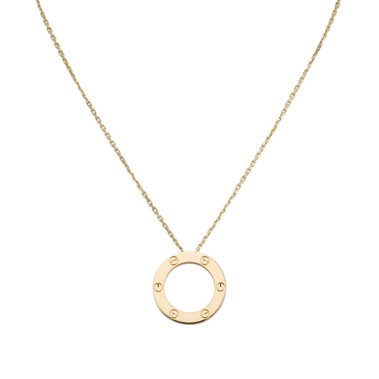 [AM]LOVE LARGE CIRCULAR PENDANT NECKLACE