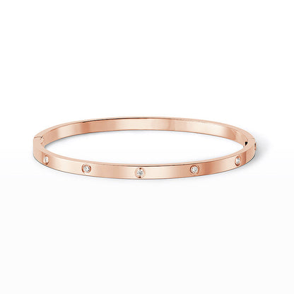 [AM]LOVE 3.65MM SMALL MODEL BANGLE - 10-DIAMOND