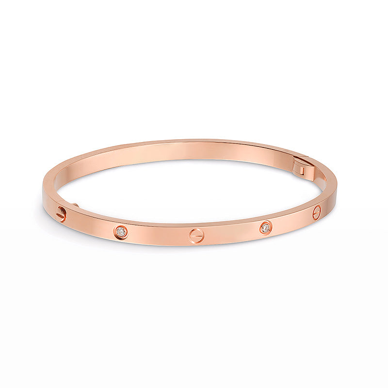 [AM]LOVE 3.65MM SMALL MODEL BANGLE - 6-DIAMOND